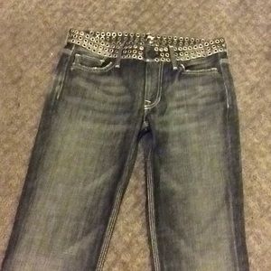 7 for all Mankind Dk. Grey Mid Rise Flares Sz. 27